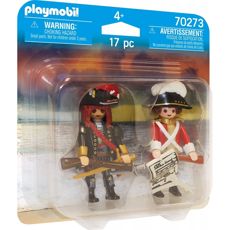 Playmobil Figures Duopack Pirate Και Redcoat Πειρατής Και Λιμενοφύλακας 70273