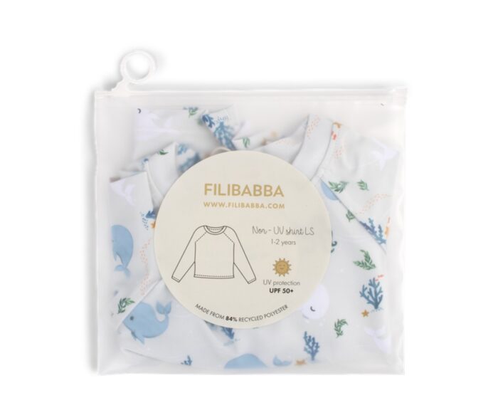 Filibabba Nor UV Shirt Christian’s Whale Tales 3-4 ετών 108.00565
