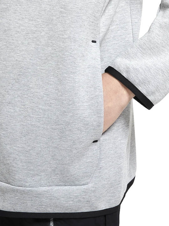 Nike Tech Fleece Ανδρική Φούτερ Ζακέτα με Κουκούλα και Τσέπες Heather Grey