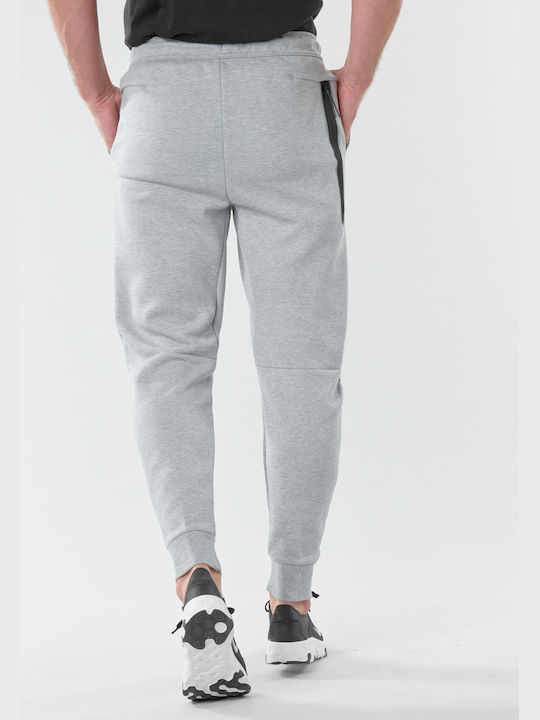 Nike Tech Fleece Sportswear Παντελόνι Φόρμας με Λάστιχο Γκρι