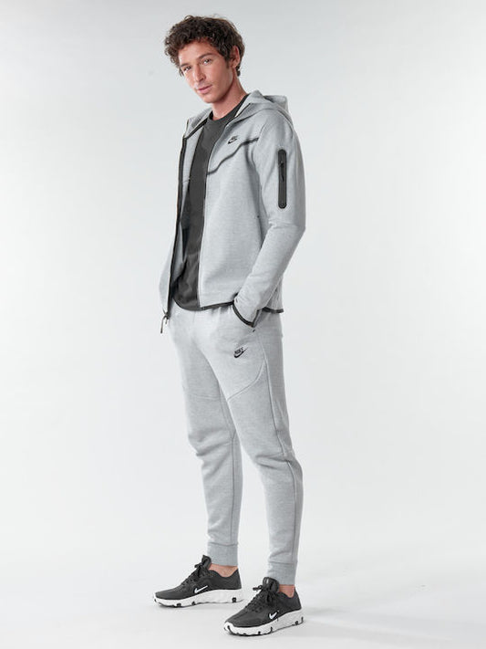 Nike Tech Fleece Sportswear Παντελόνι Φόρμας με Λάστιχο Γκρι