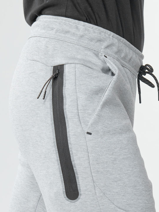 Nike Tech Fleece Sportswear Παντελόνι Φόρμας με Λάστιχο Γκρι