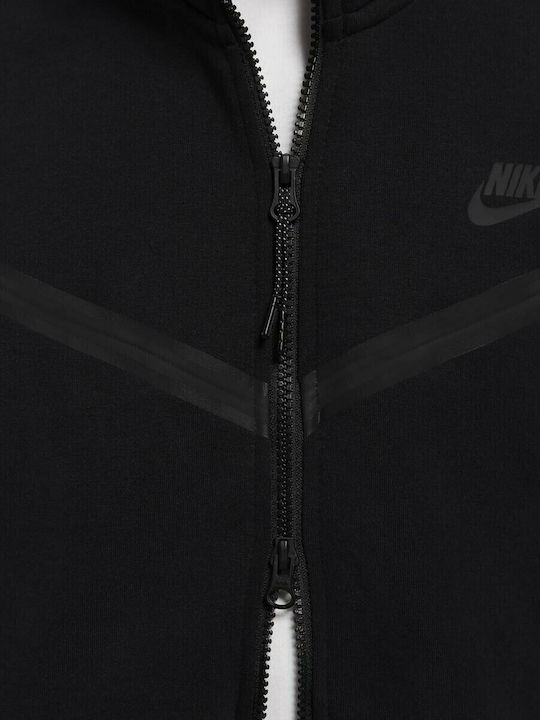 Nike Sportswear Tech Fleece Ανδρική Φούτερ Ζακέτα με Κουκούλα και Τσέπες Μαύρη