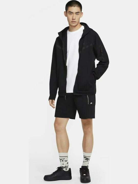 Nike Sportswear Tech Fleece Ανδρική Φούτερ Ζακέτα με Κουκούλα και Τσέπες Μαύρη