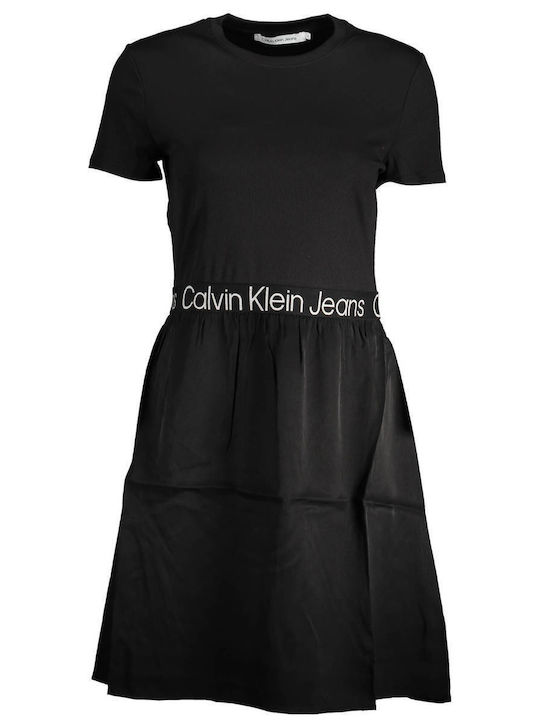 Calvin Klein Mini All Day Φόρεμα Κοντομάνικο Μαύρο