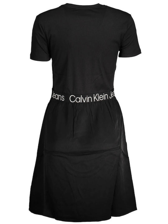 Calvin Klein Mini All Day Φόρεμα Κοντομάνικο Μαύρο