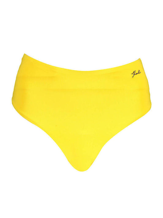 Karl Lagerfeld Bikini Slip Ψηλόμεσο Κίτρινο