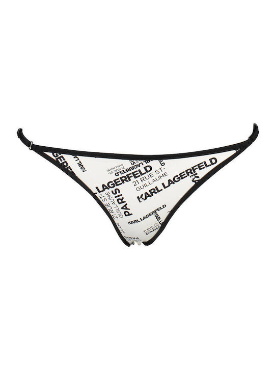 Karl Lagerfeld Bikini Slip Λευκό