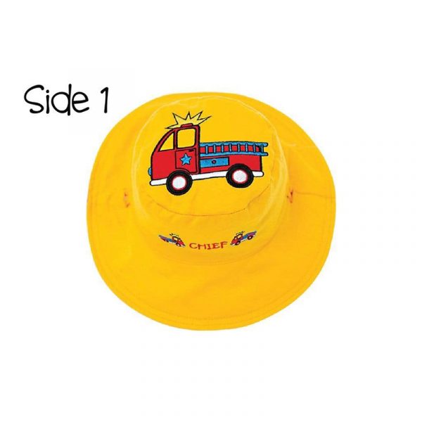 FlapJackKids  Καπέλο Διπλής Όψης UPF 50+ – Πυροσβεστικό  (Cotton)  LUV0117M
