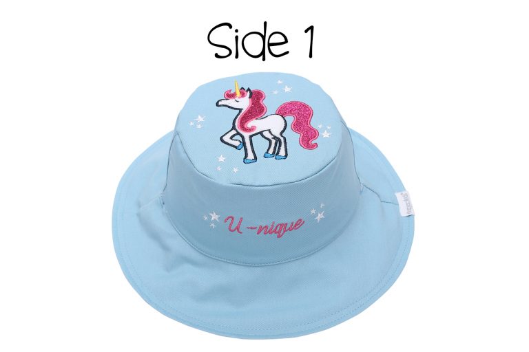 FlapJackKids  Καπέλο Διπλής Όψης UPF 50+ – Μονόκερος (Cotton) FJKSH496