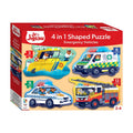 Shaped 4-in-1 Jigsaws: Emergency Vehicles FO-1 120pcs