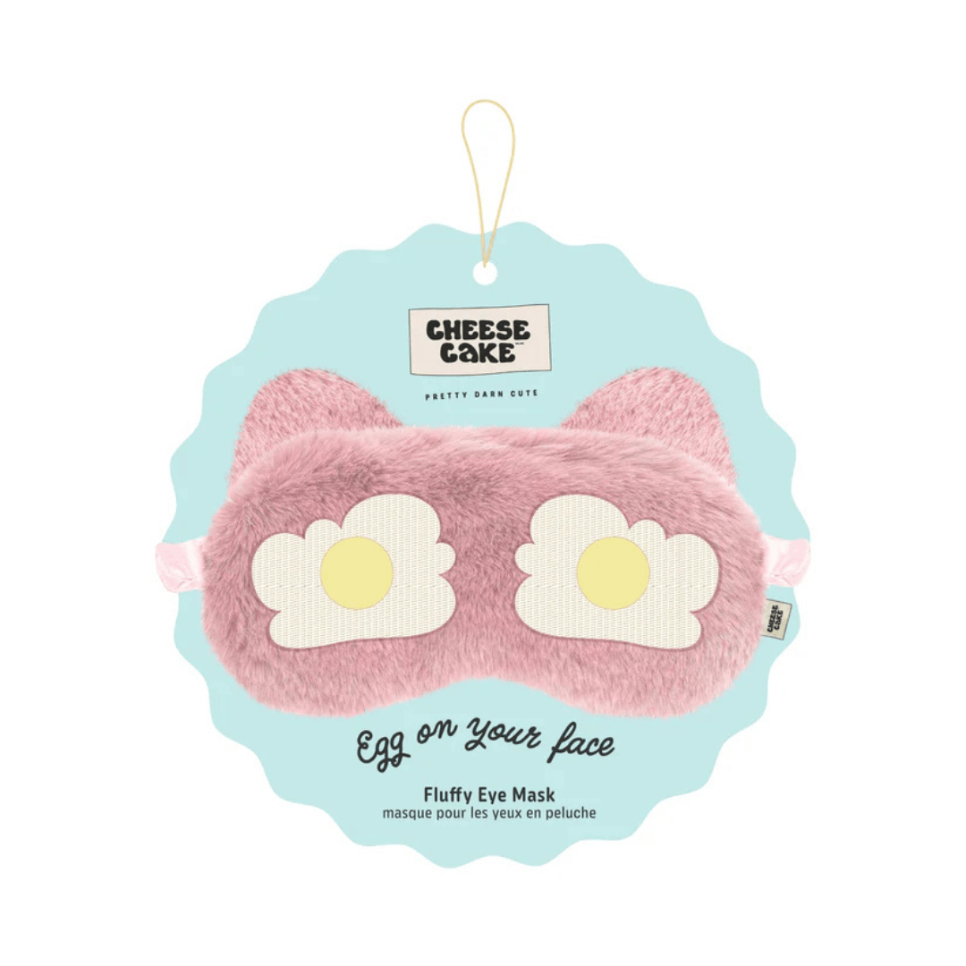 1pc Ροζ Fluffy Μάσκα Ύπνου - Egg On Your Face | Cheesecake
