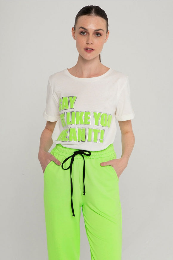 Tshirt με γράμματα - S