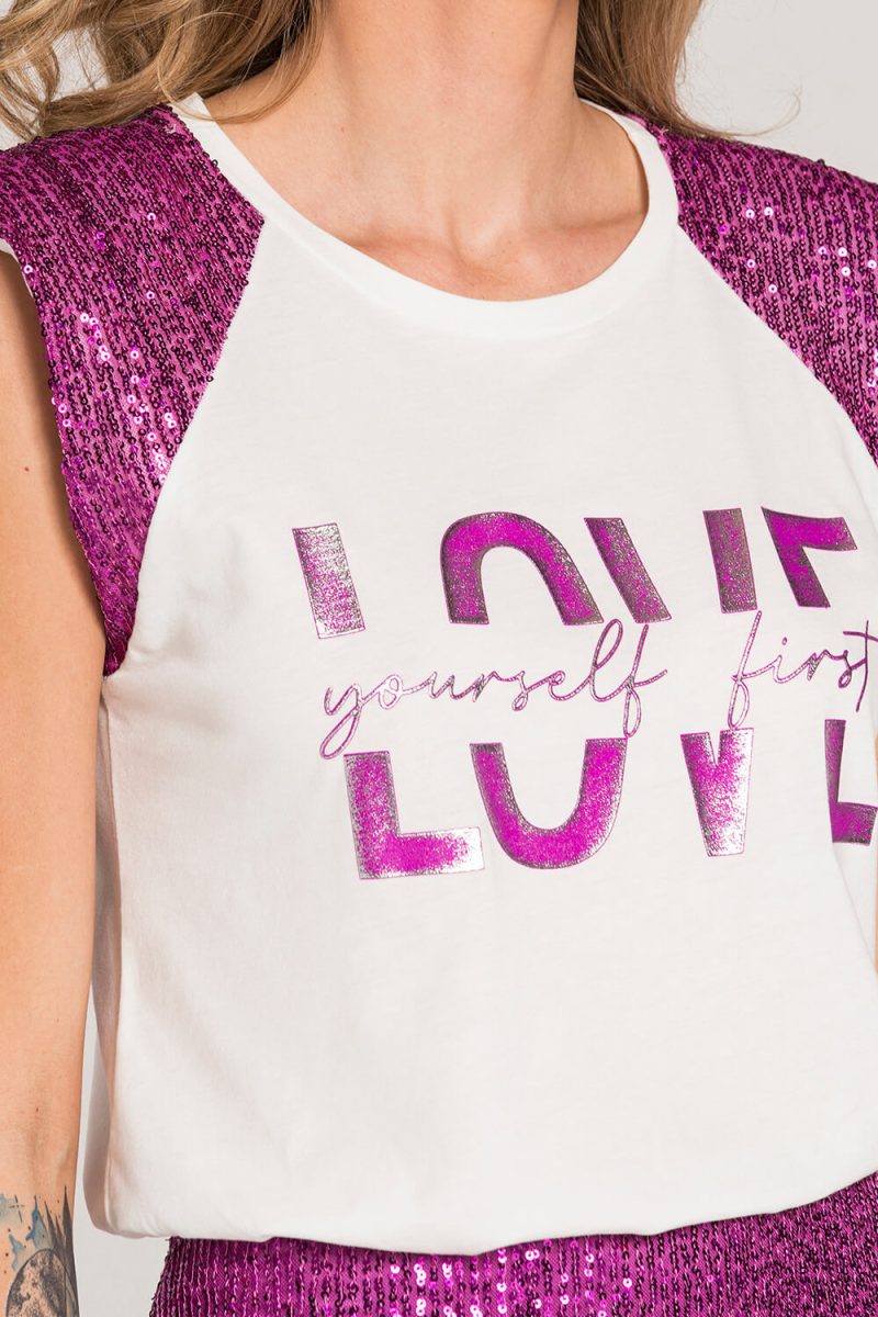 Tshirt με παγιέτα - L