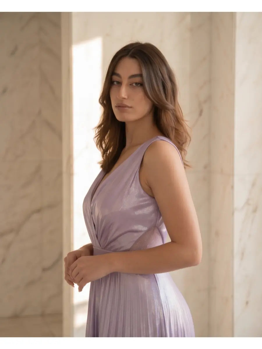Maxi lila φόρεμα - 48