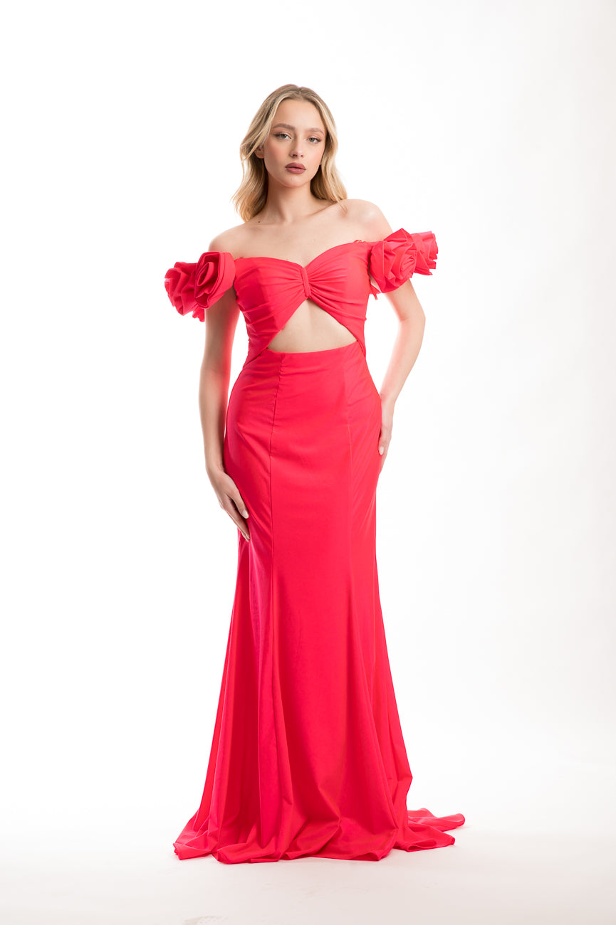Maxi φόρεμα κόκκινο - 10