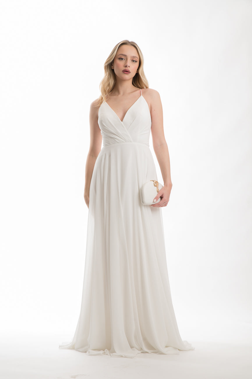 Φόρεμα maxi λευκό Allure - 6