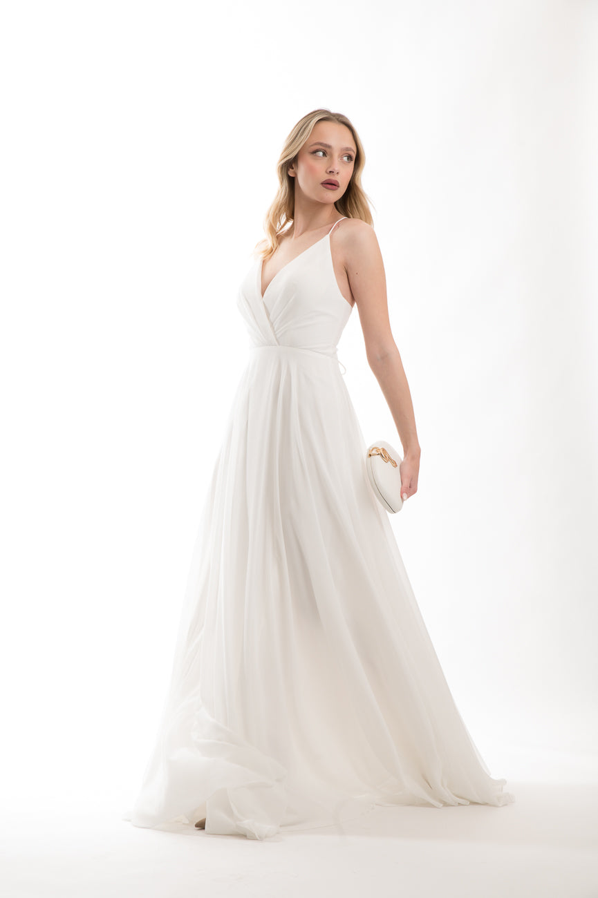 Φόρεμα maxi λευκό Allure - 6