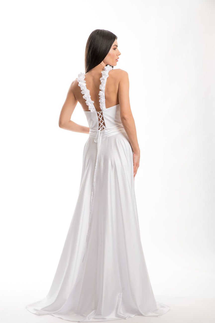 Φόρεμα maxi Allure λευκό - 12