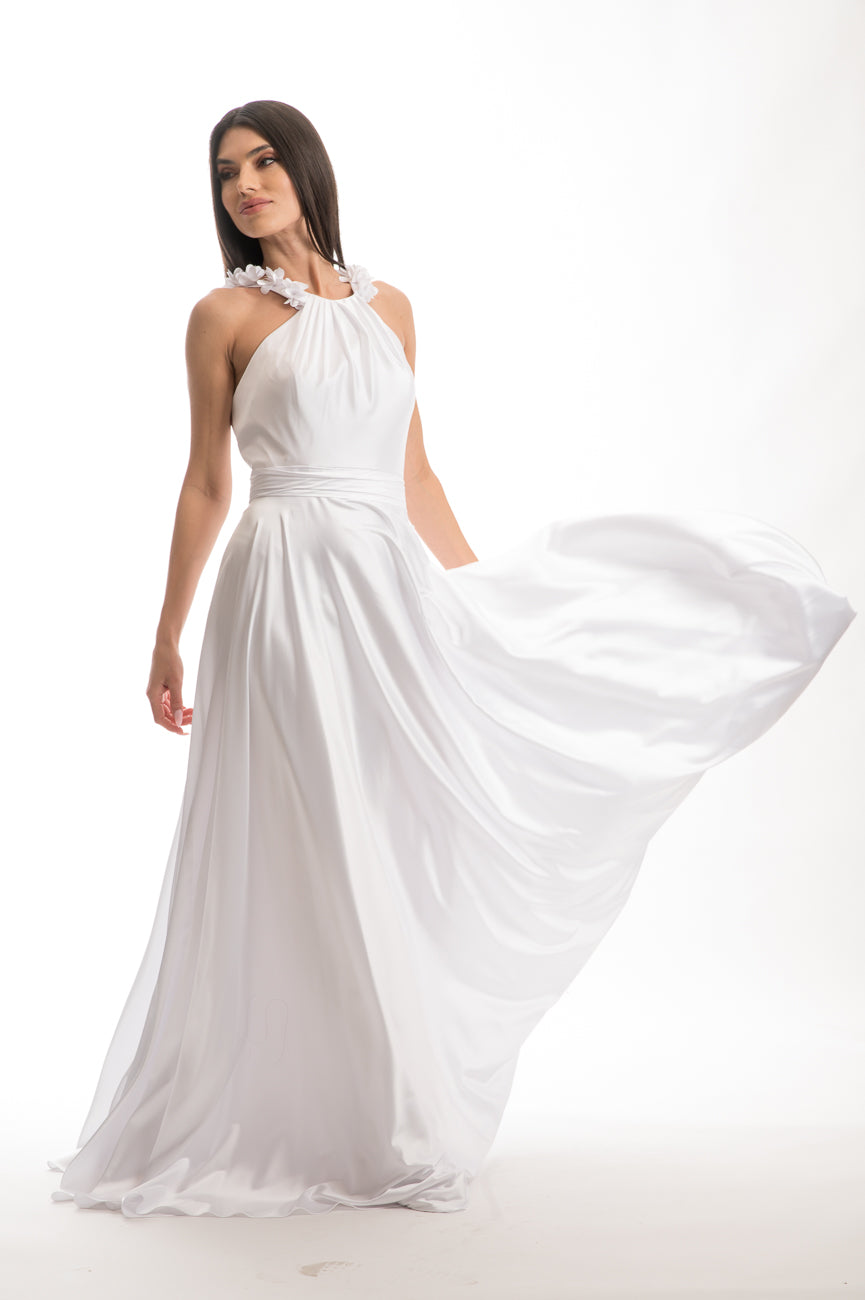 Φόρεμα maxi Allure λευκό - 12