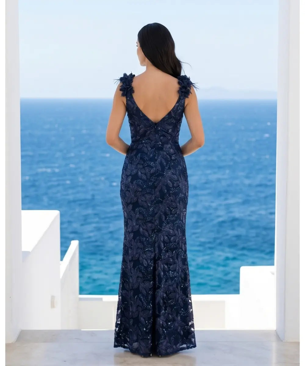 Φόρεμα δαντέλα maxi - 2XL