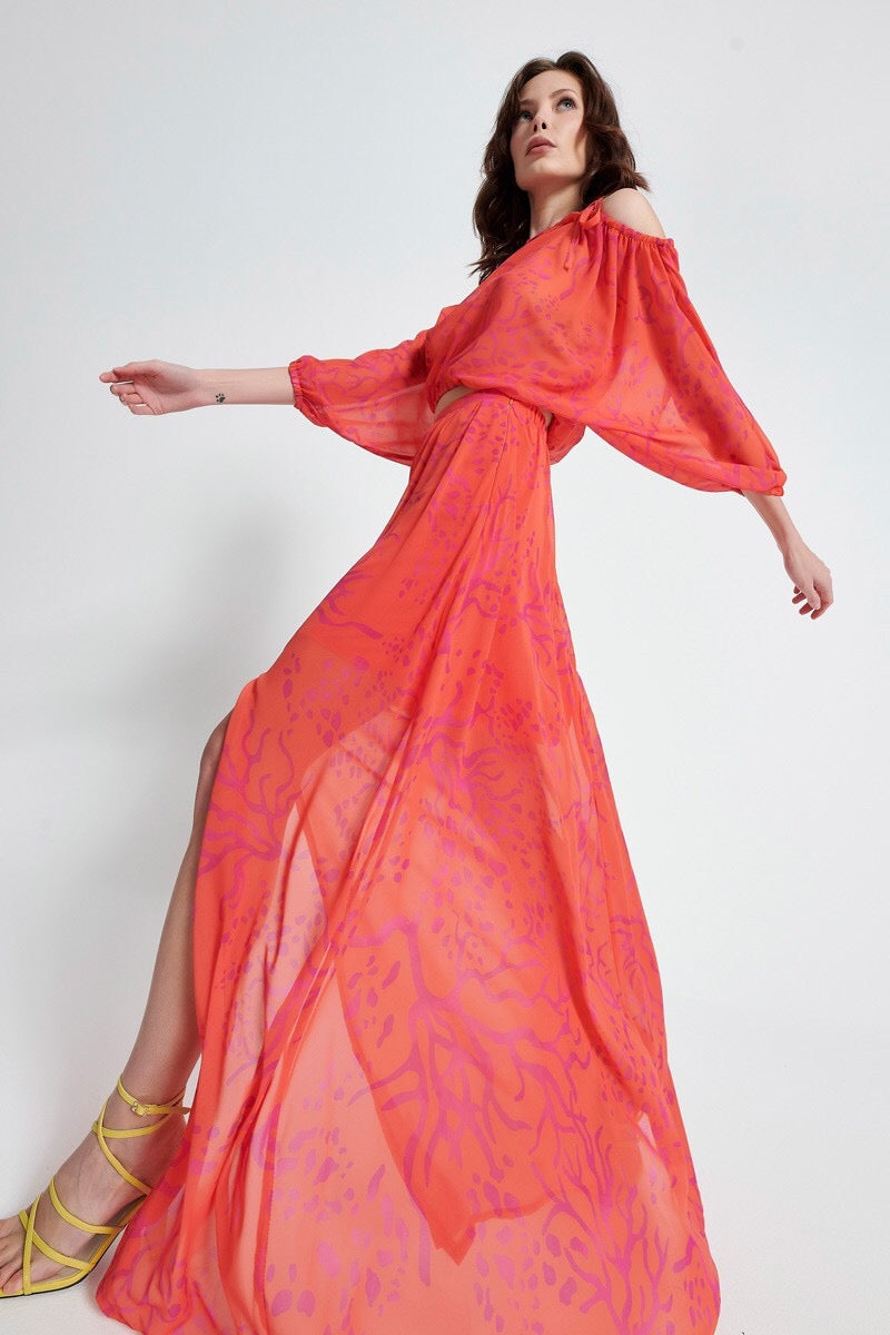 Σετ crop με maxi φούστα - L