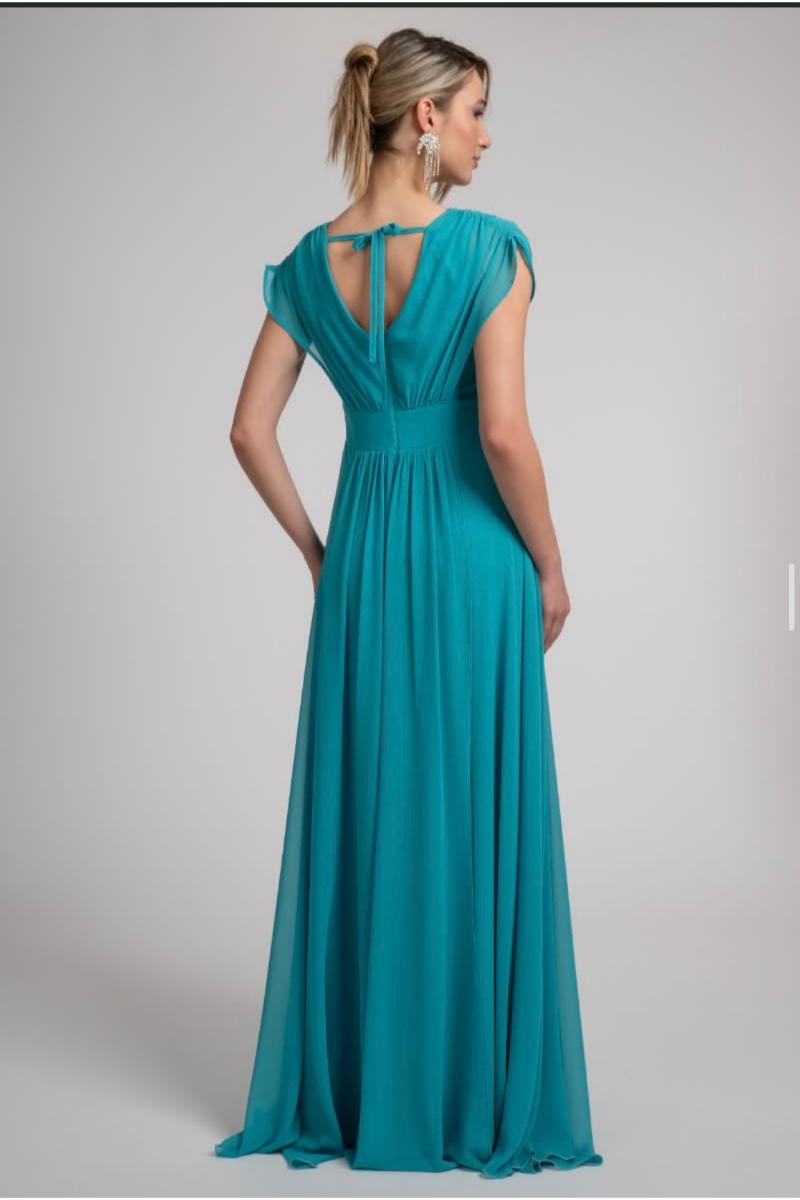 Φόρεμα maxi πετρόλ - 5XL