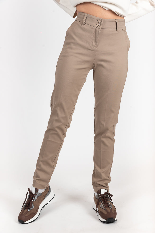 Παντελόνι office look μπεζ - 42