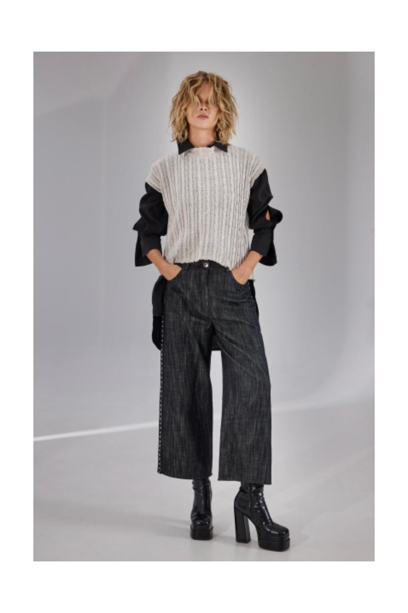 Παντελόνι jean crop - M