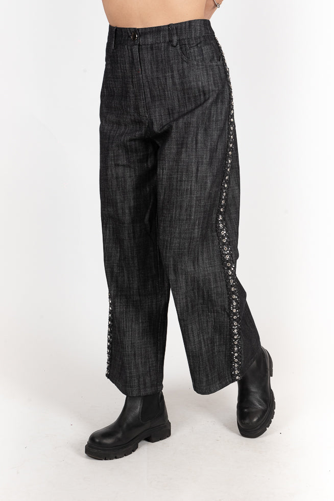 Παντελόνι jean crop - M