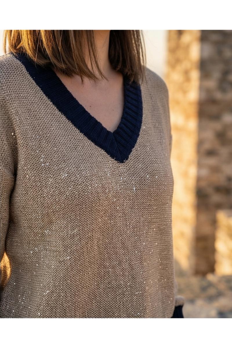 Μπλούζα V-neck Albertini - 2XL