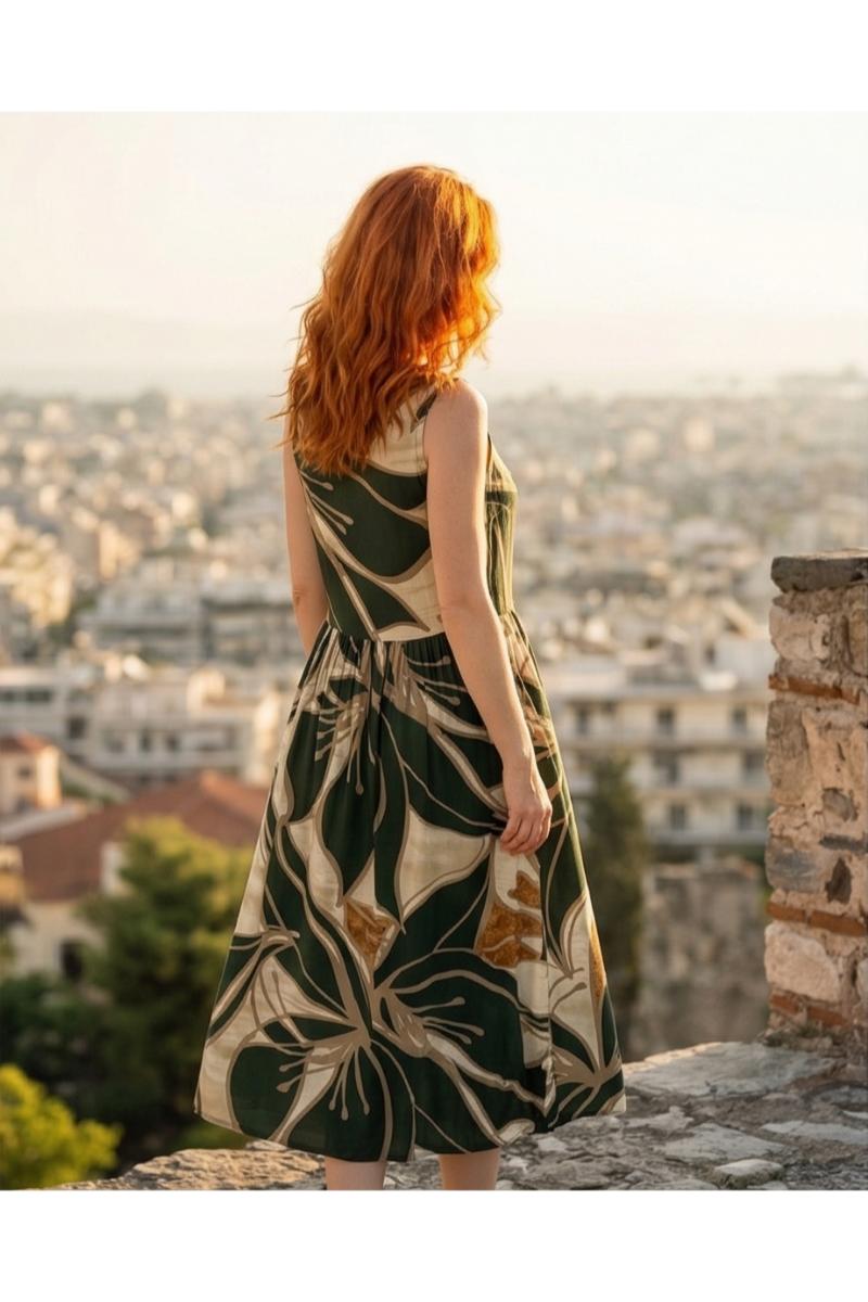 Φόρεμα εμπριμέ Albertini - M