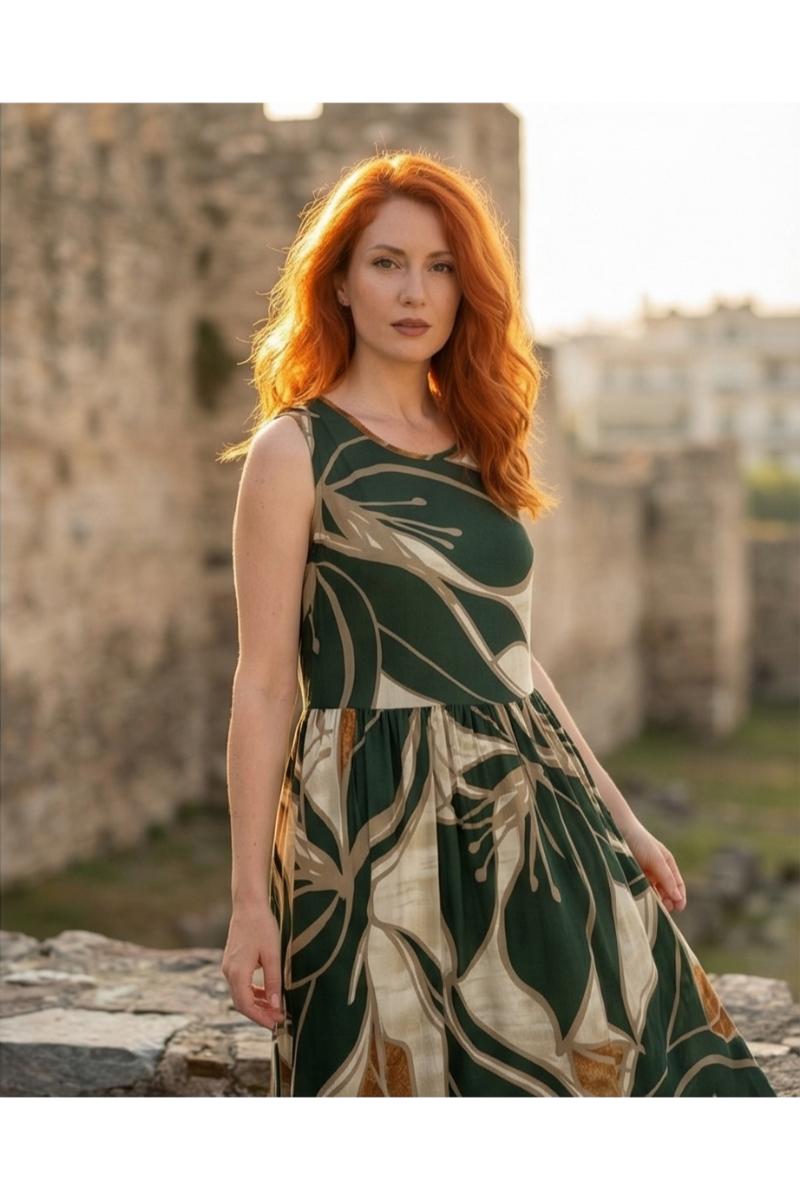 Φόρεμα εμπριμέ Albertini - M