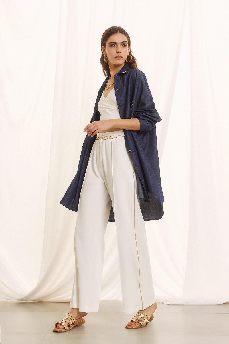 Πουκαμίσα jean oversize FIGARO - S