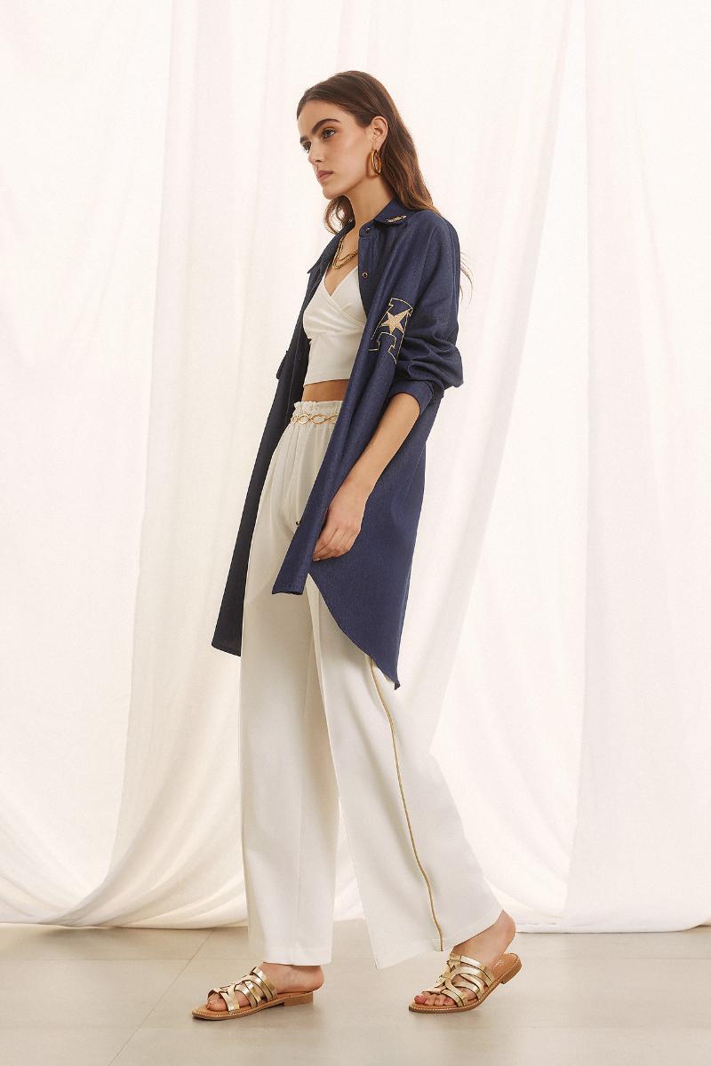 Πουκαμίσα jean oversize FIGARO - S