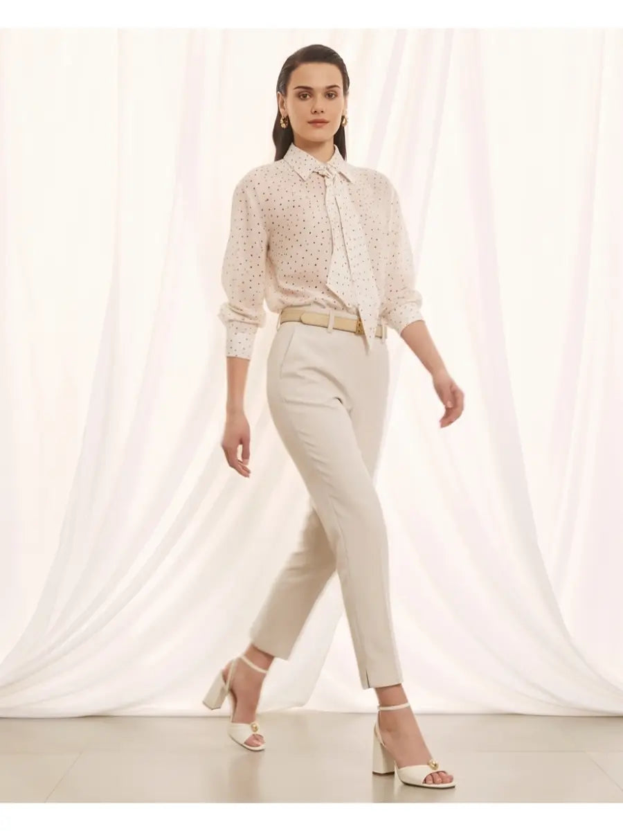 Παντελόνι εκρού office look - 46