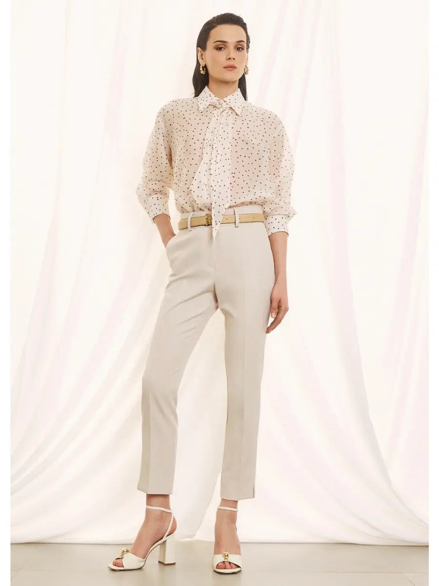 Παντελόνι εκρού office look - 46