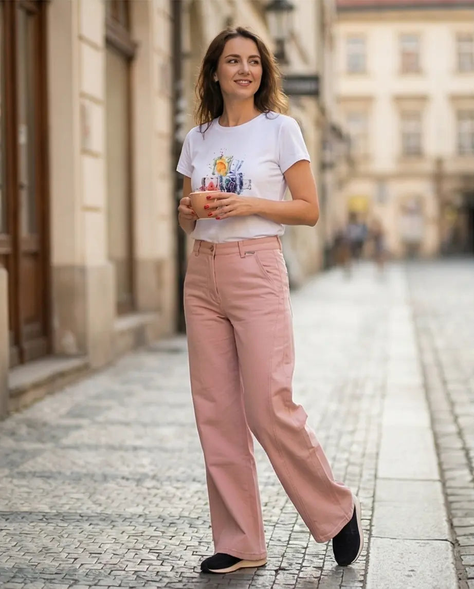 Παντελόνι dusty pink - 36