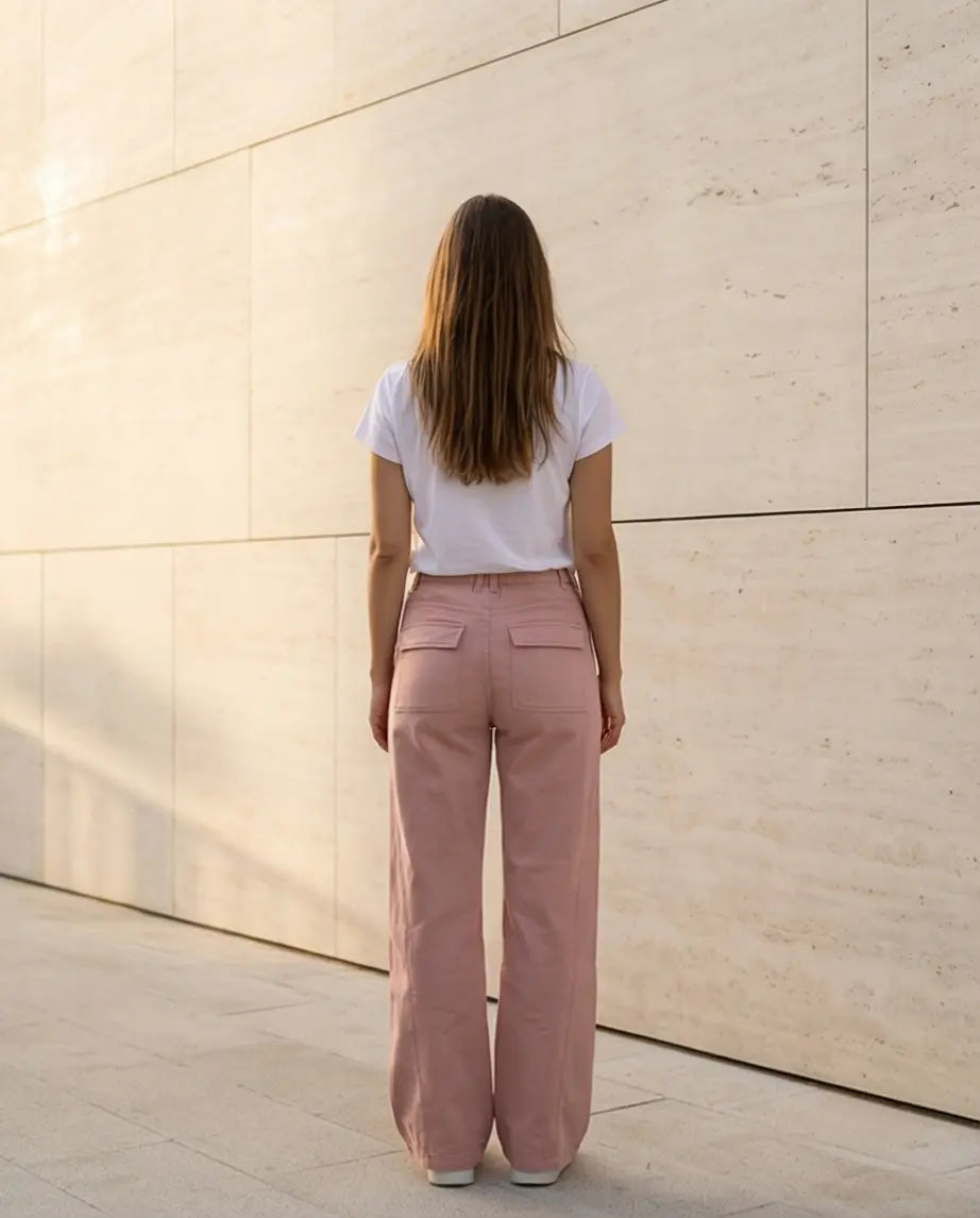 Παντελόνι dusty pink - 38