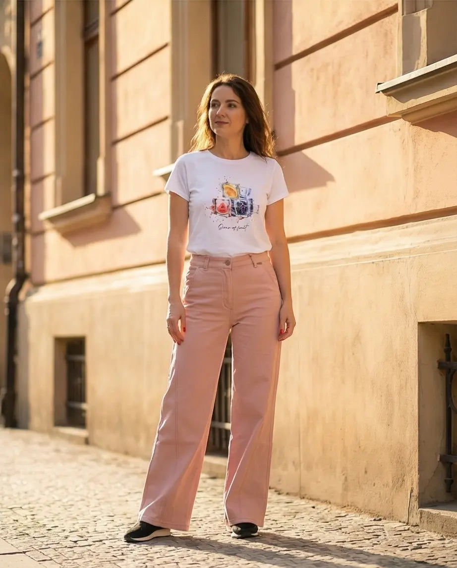 Παντελόνι dusty pink - 38