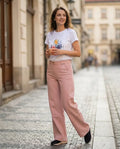Παντελόνι dusty pink - 38