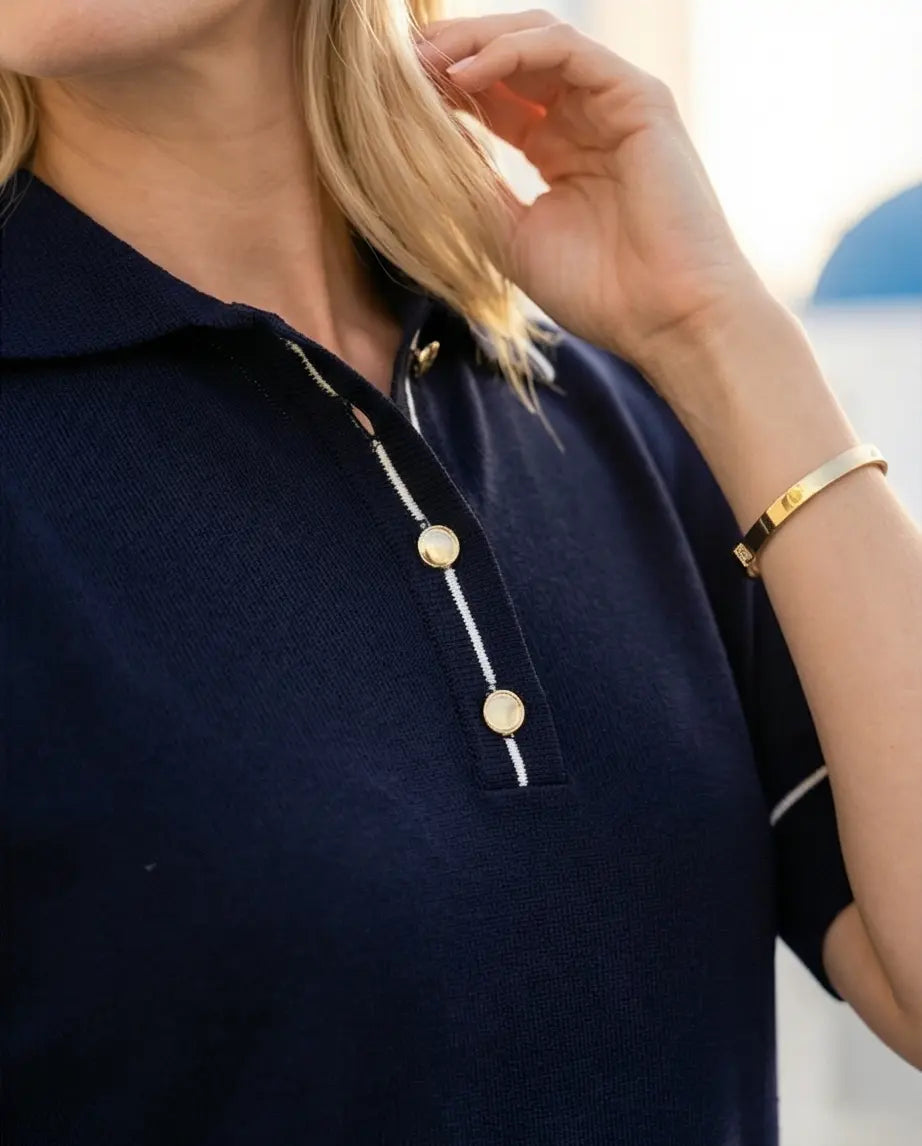 Μπλούζα polo blue navy - M