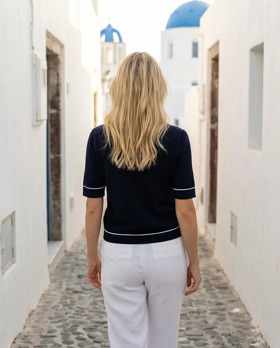 Μπλούζα polo blue navy - M