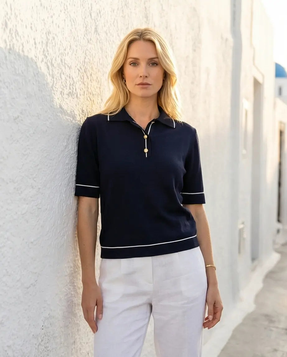 Μπλούζα polo blue navy - M
