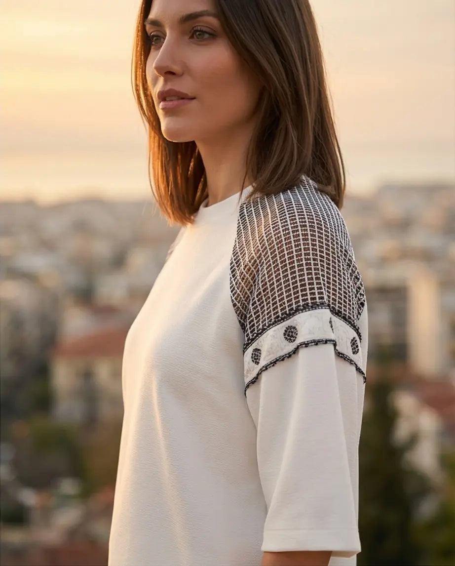 Μπλούζα λευκή FIGARO - S