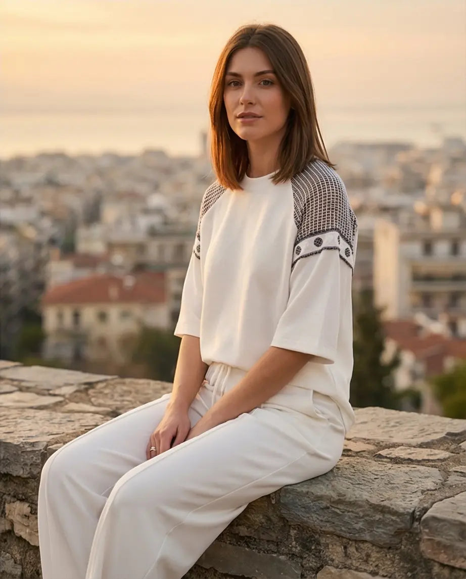 Μπλούζα λευκή FIGARO - S