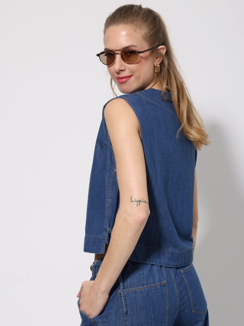 Denim top - L