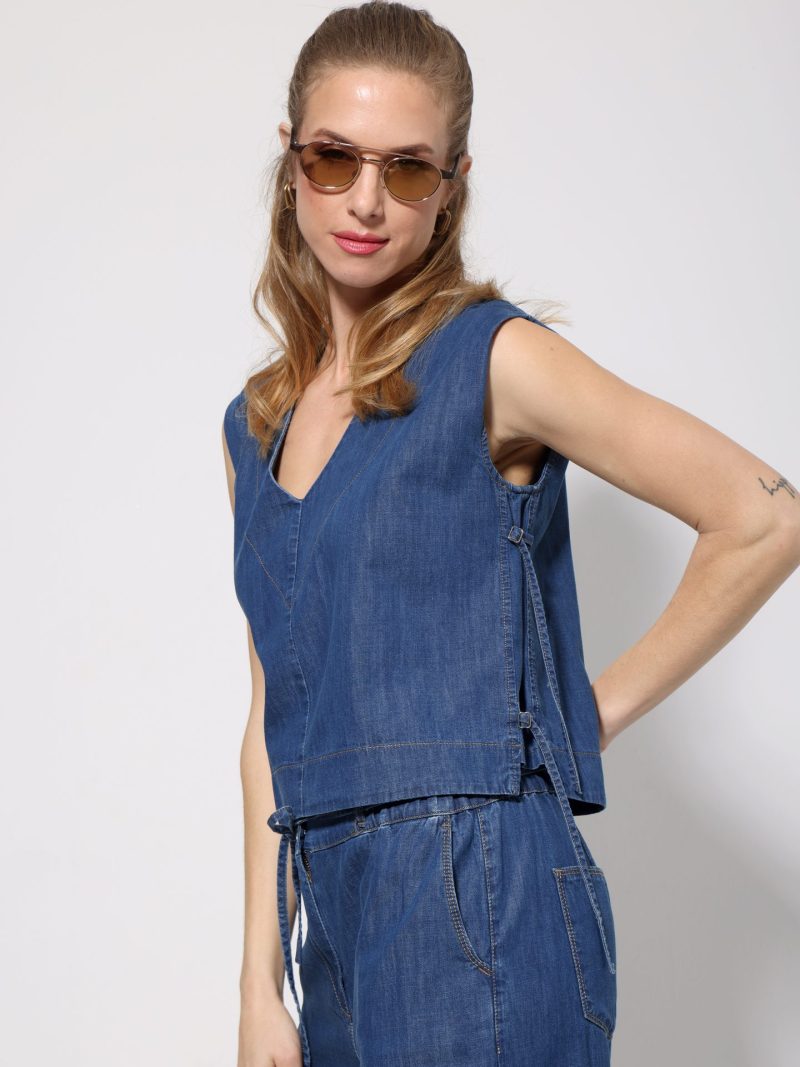 Denim top - L