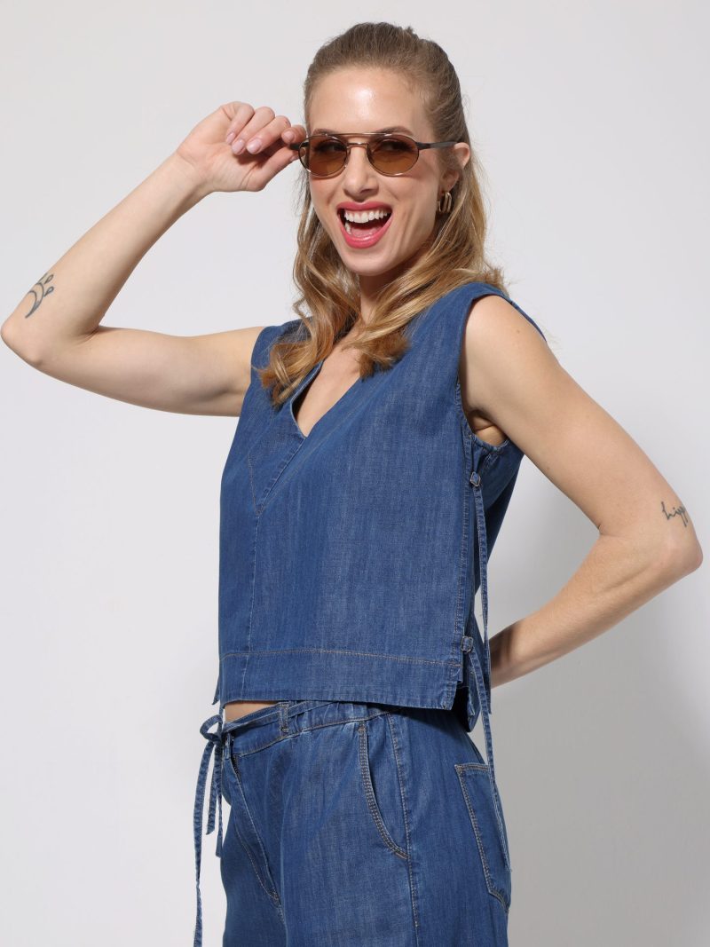 Denim top - S