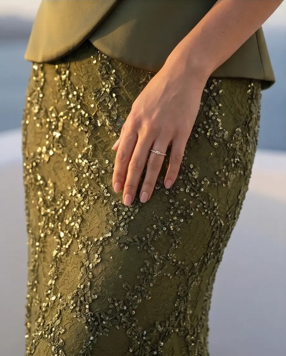 Φόρεμα maxi olive - 4